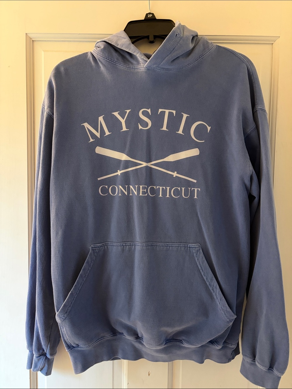 Mystic Connecticut Blue Hooded Pullover Sweatshirt